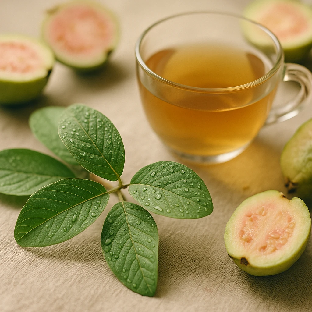Guava Leaf Tea and Fresh Guava
