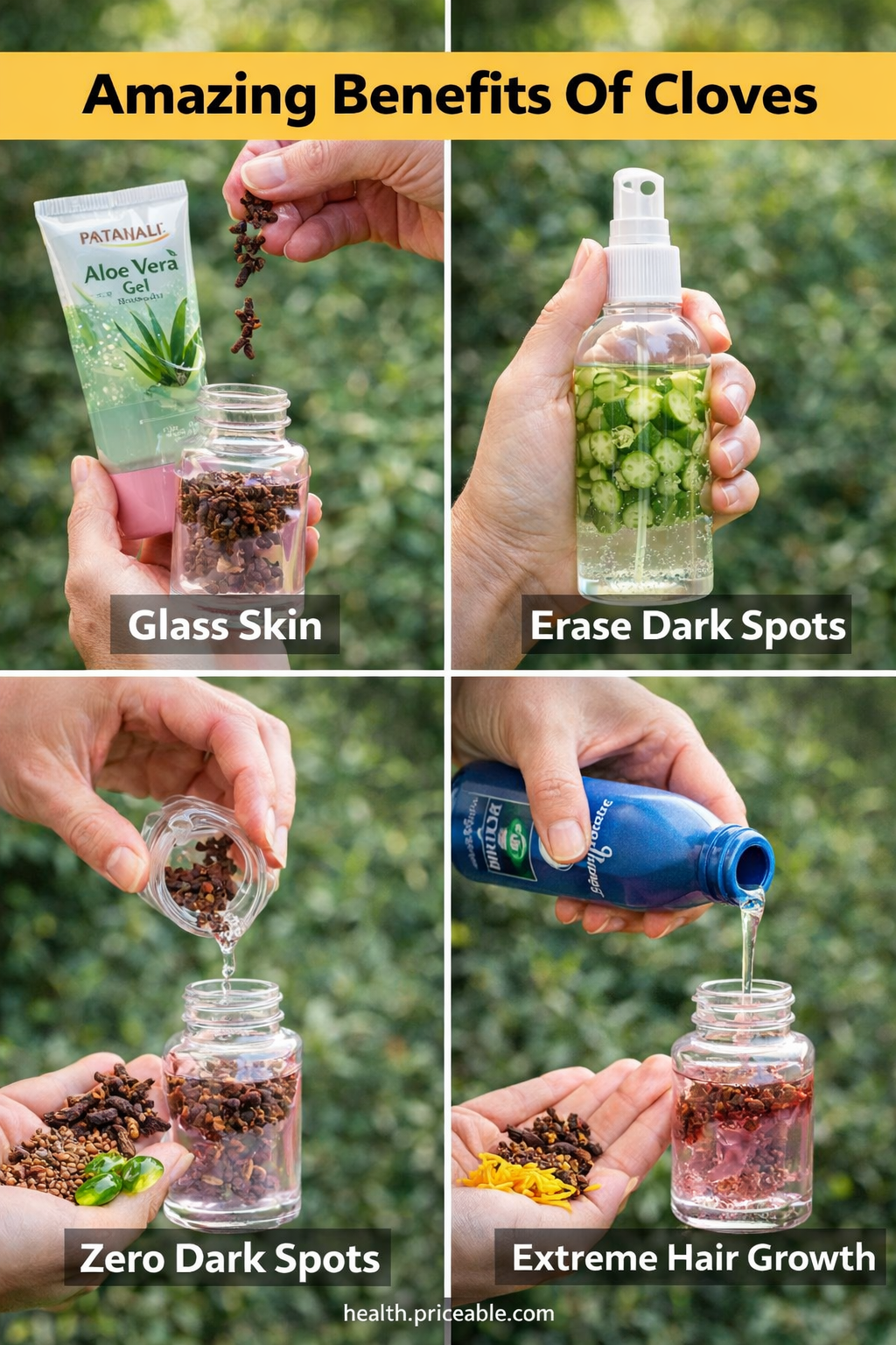 clove water for skin
