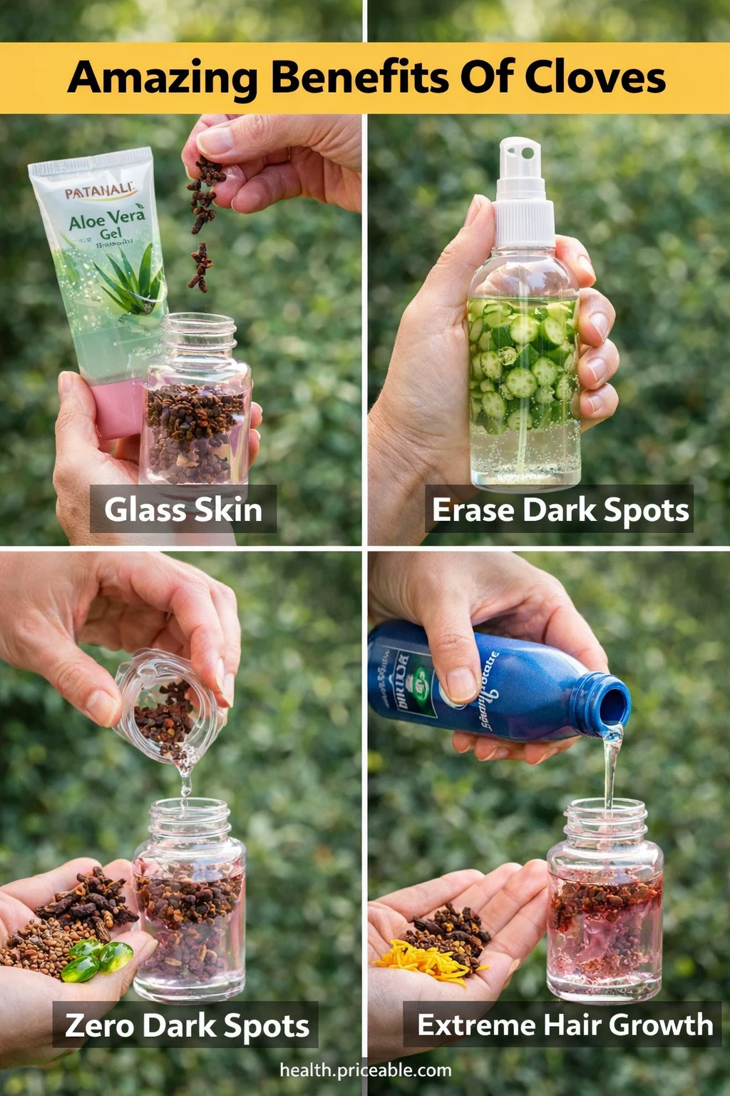 clove water for skin