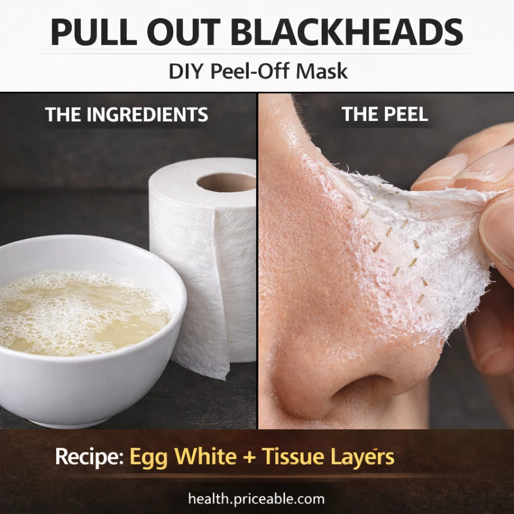 egg white peel off mask for blackheads