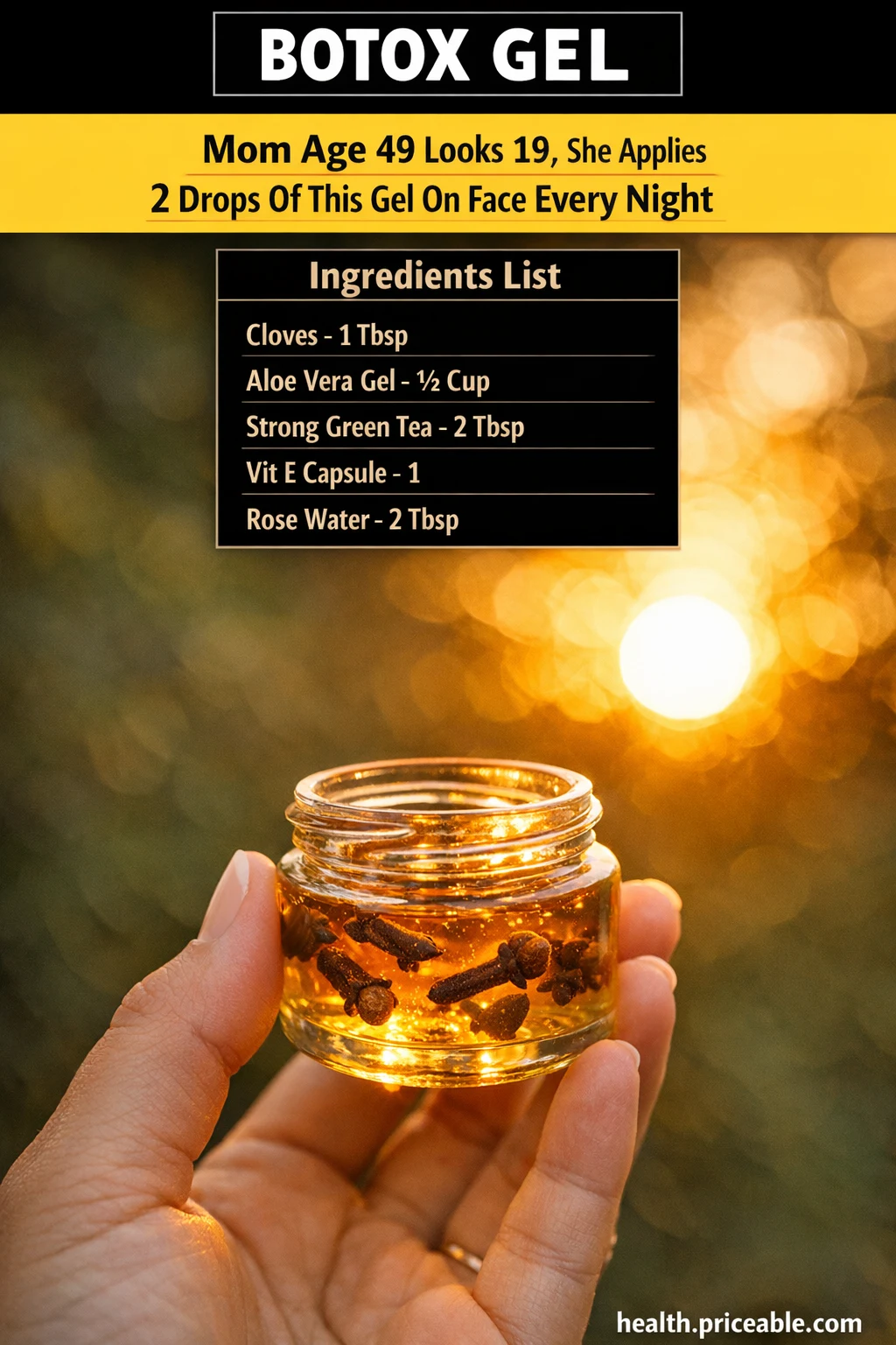 aloe vera face gel recipe
