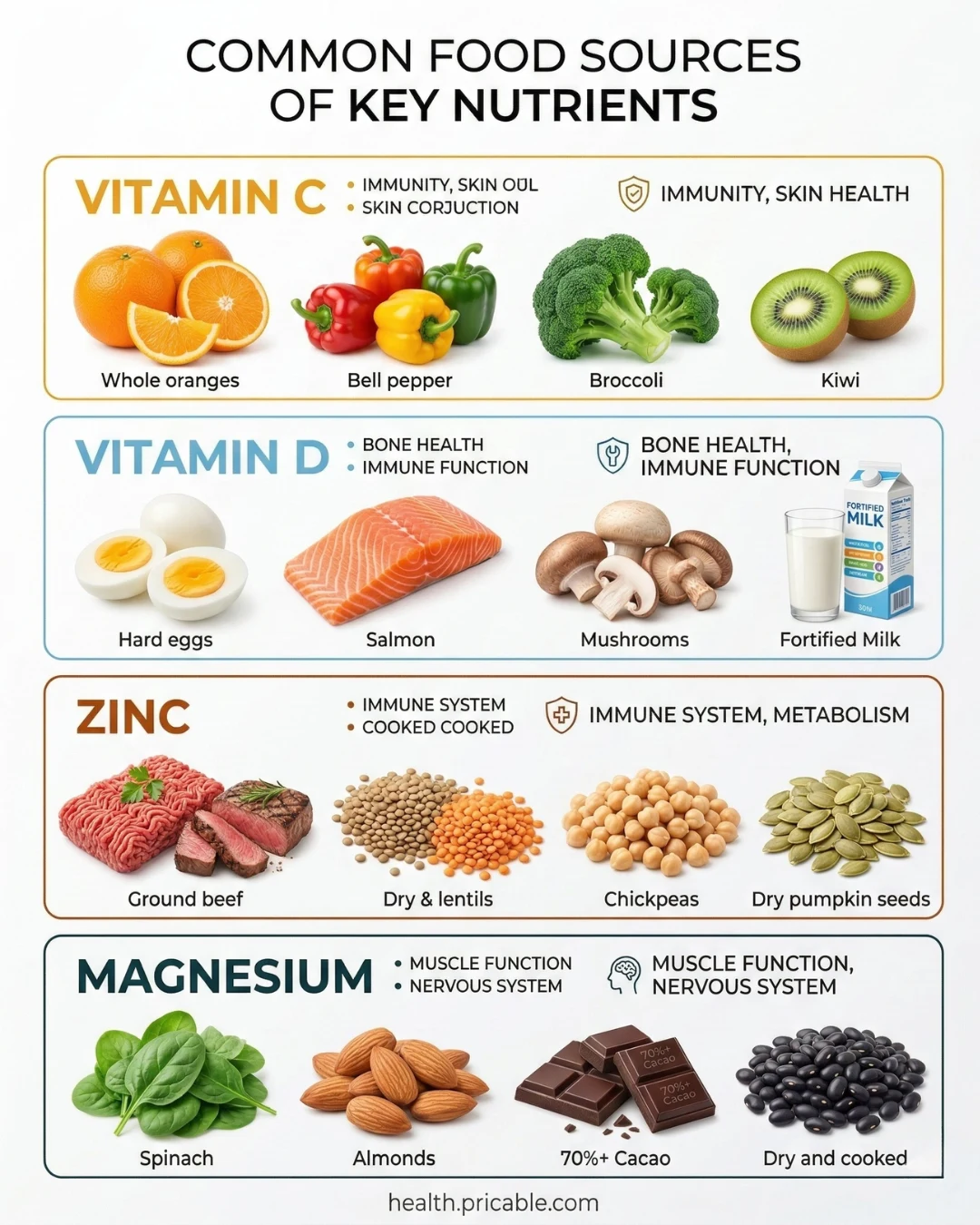 10 Key Nutrients and the Best Whole Food Sources to Get Them Naturally