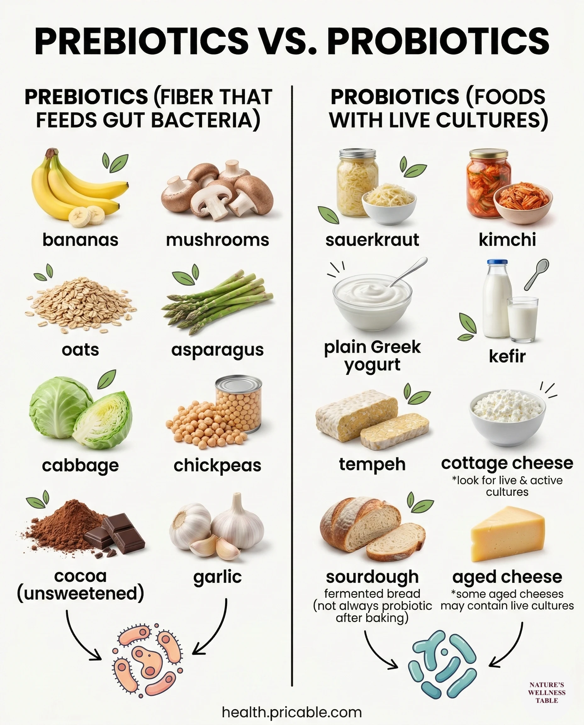 Prebiotics vs. Probiotics