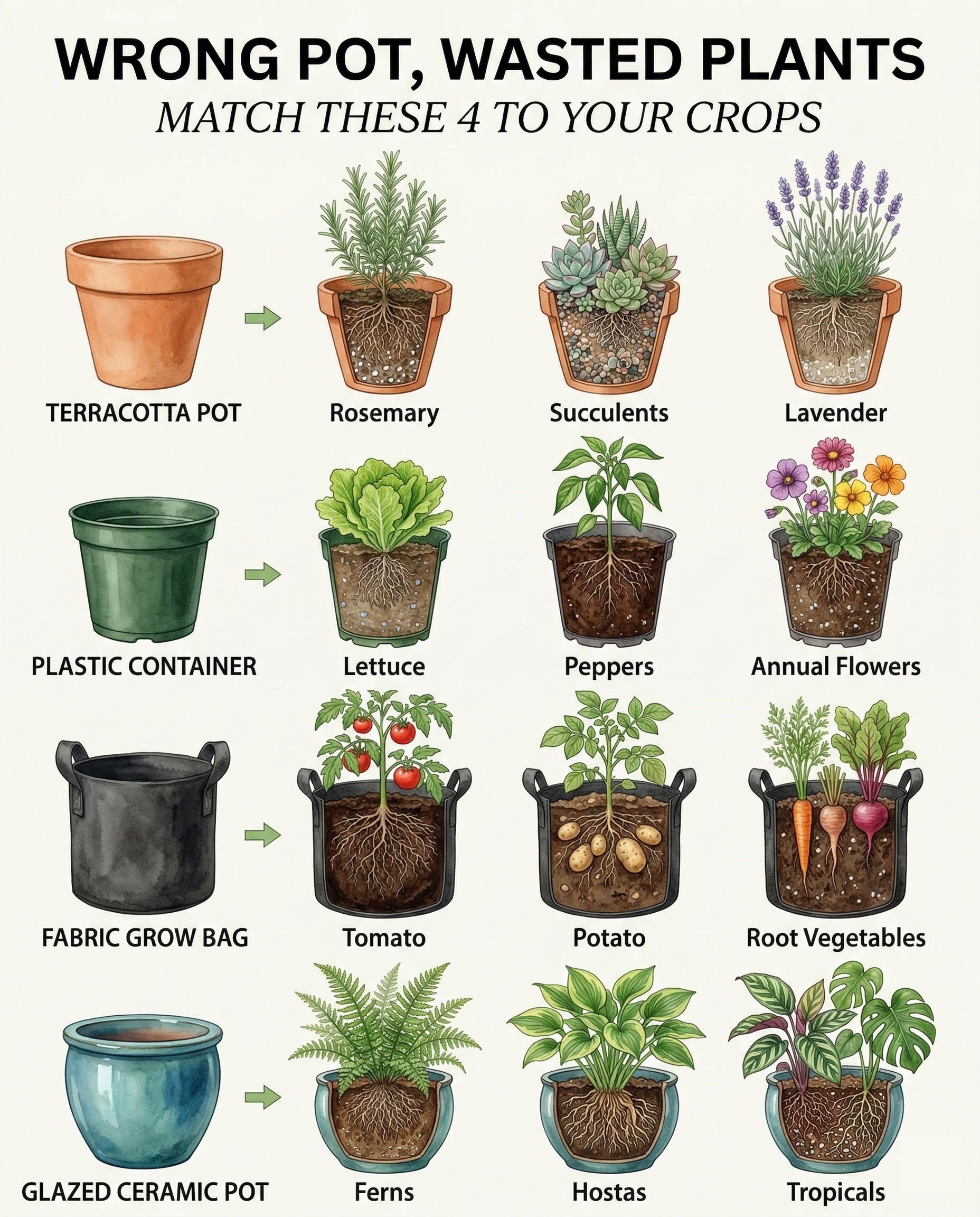 4 Container Types to the Crops 