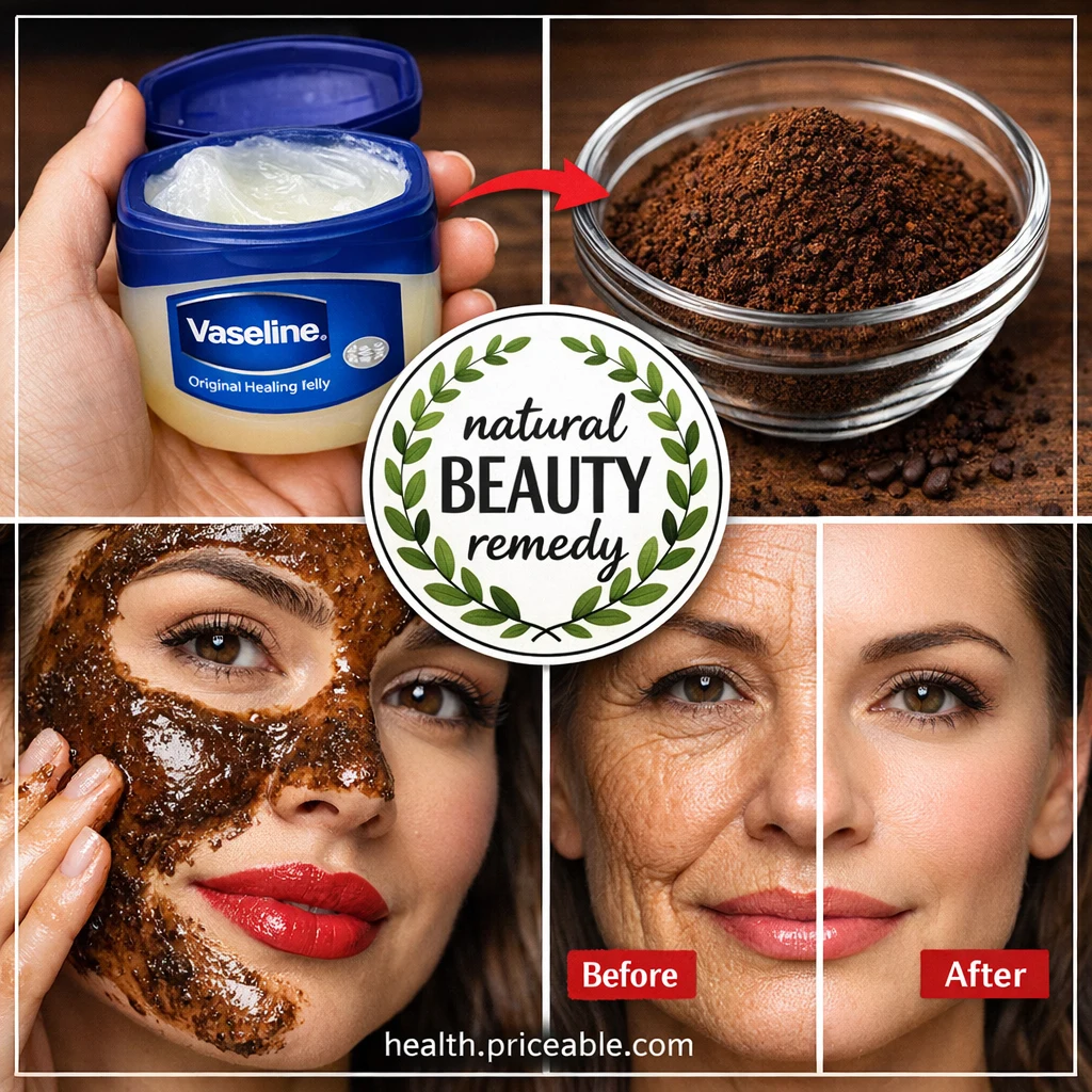 Vaseline and coffee face mask