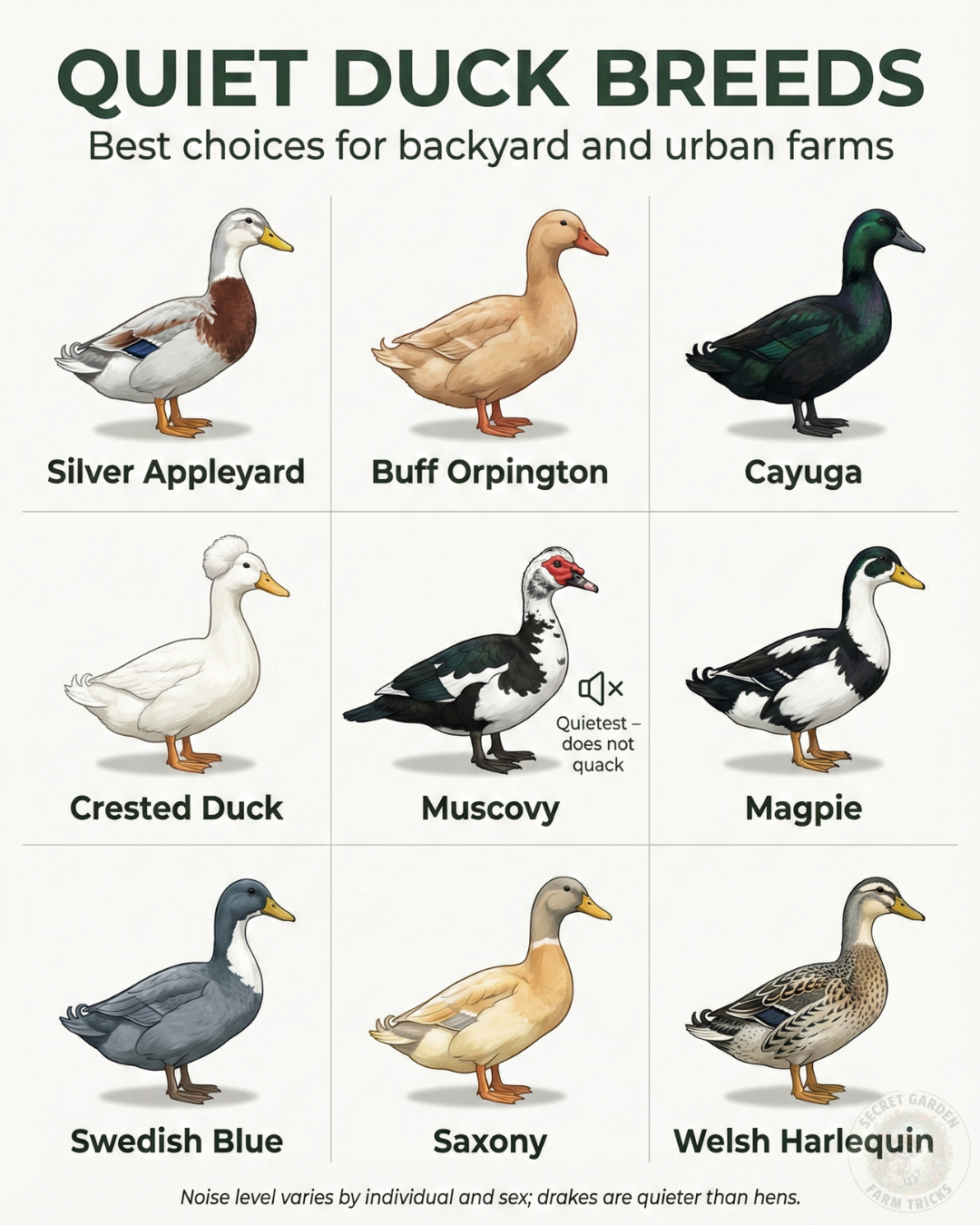 Quiet Duck Breeds