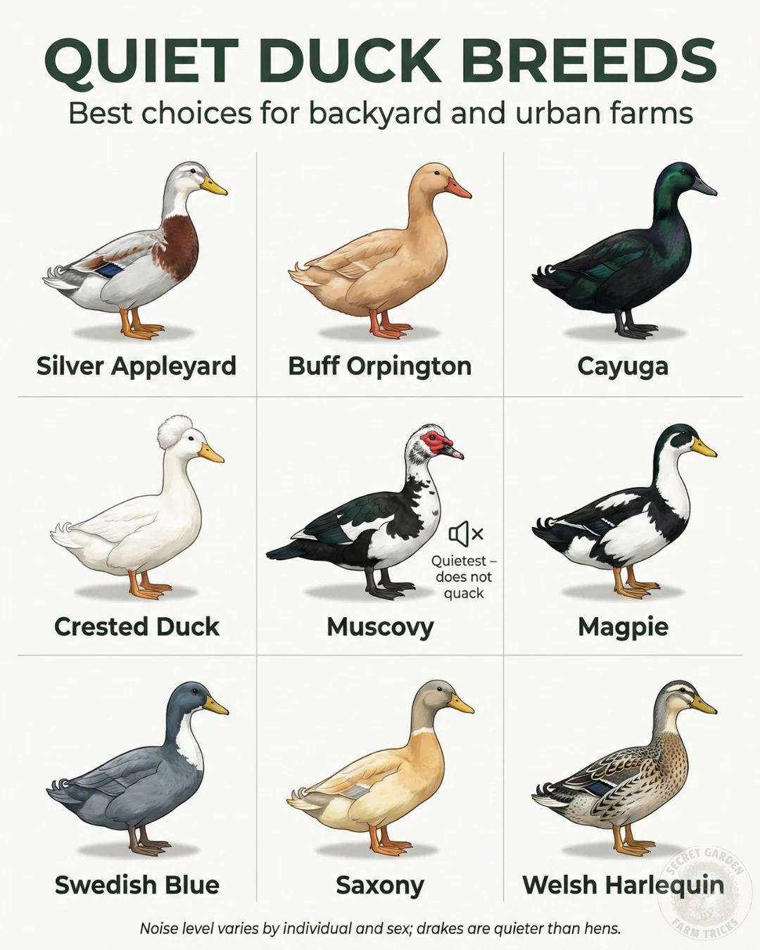 Quiet Duck Breeds
