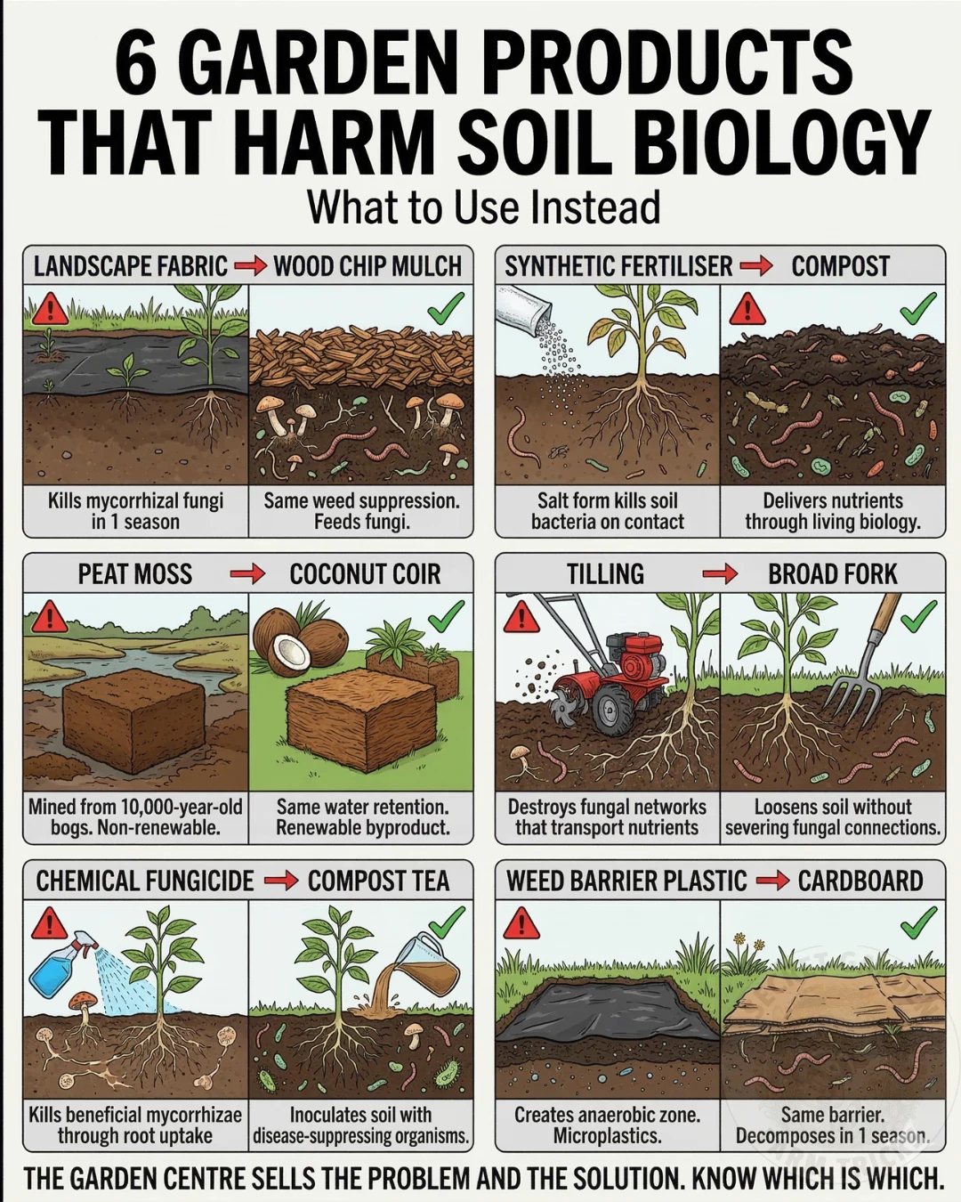 6 Garden Products That Harm Soil Biology And What to Use Instead for a Healthier, More Productive Garden