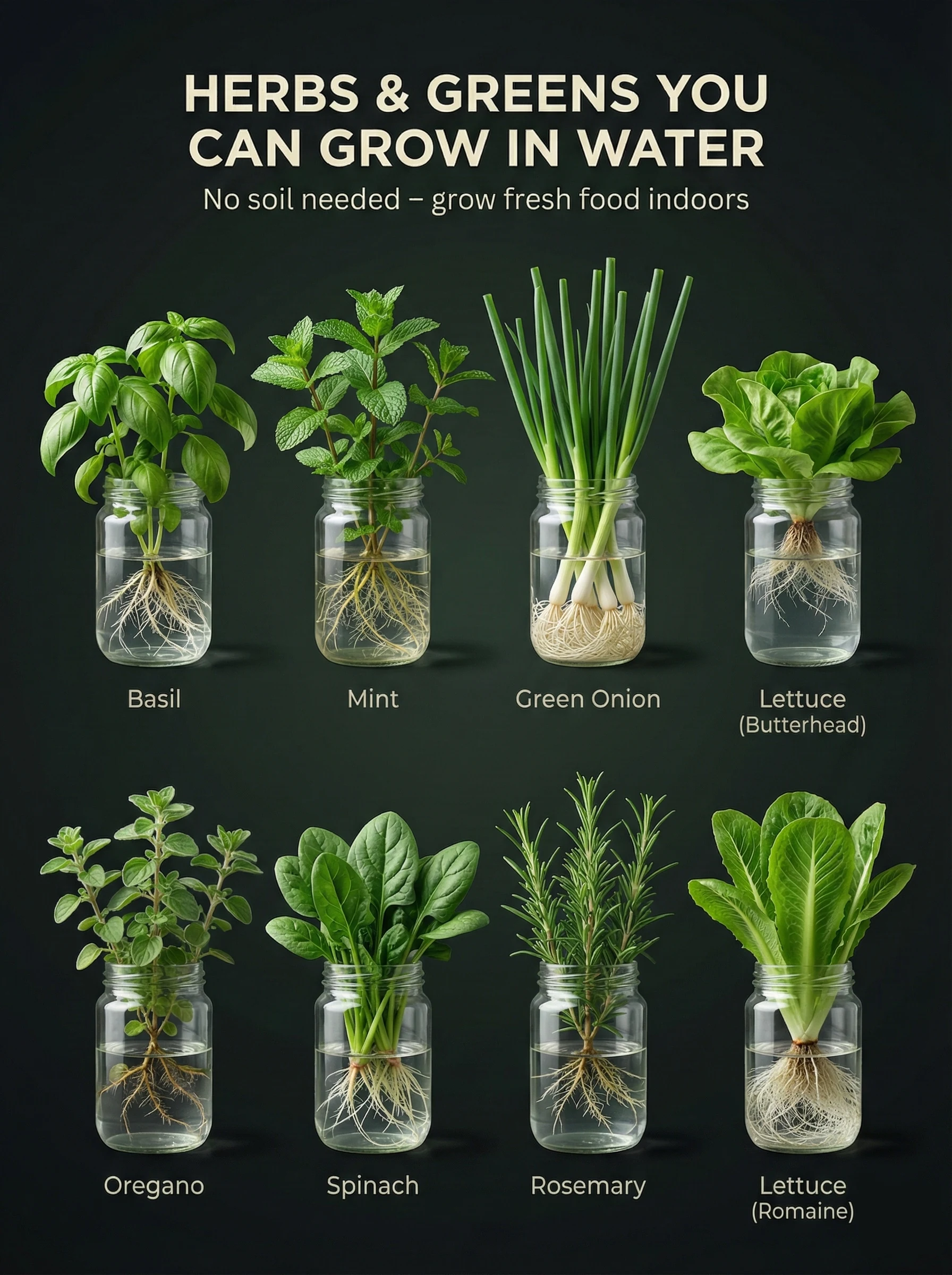 Herbs And Greens You Can Grow In Water