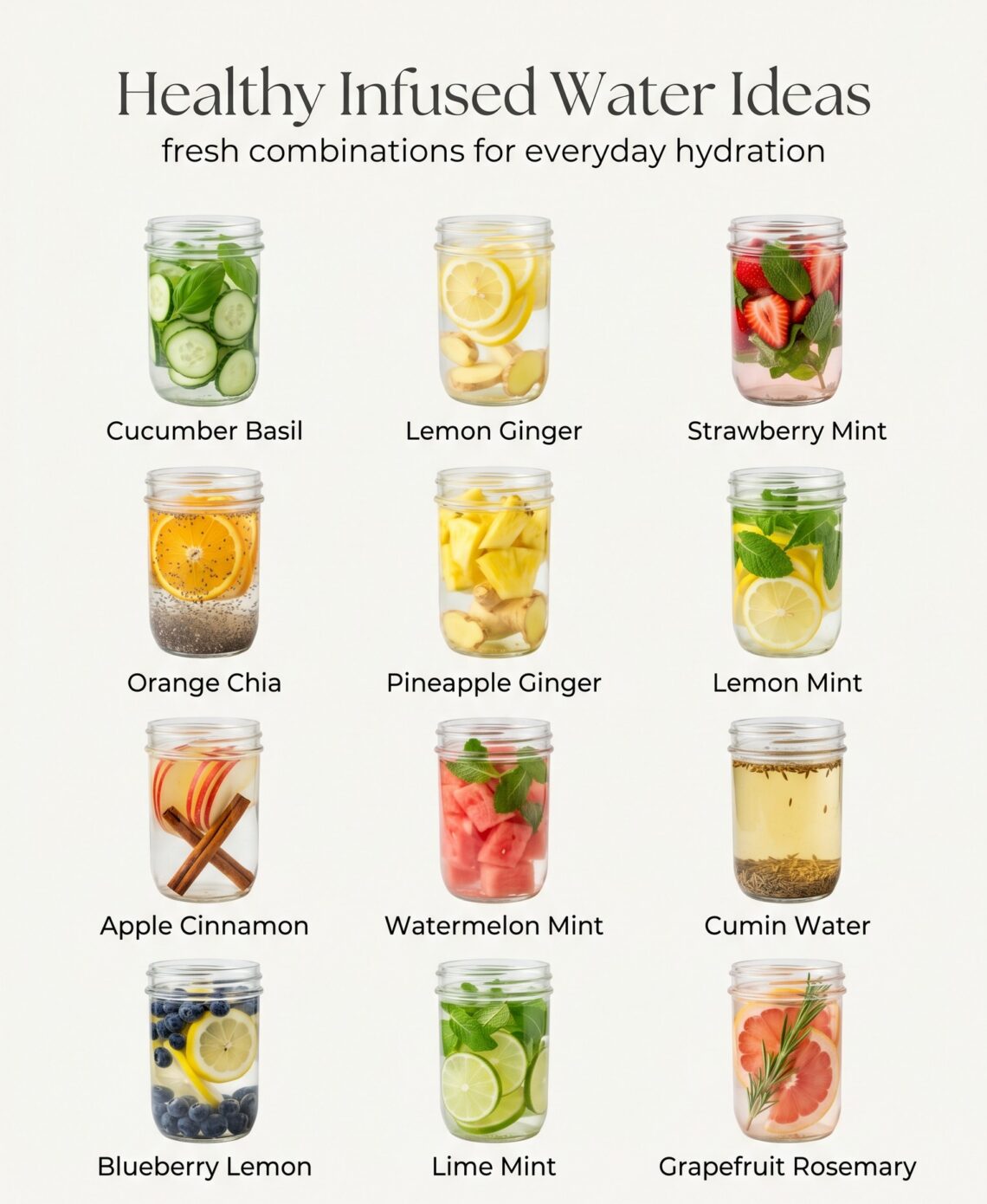 12 Infused Water Recipes for Hydration, Digestion & Daily Wellness