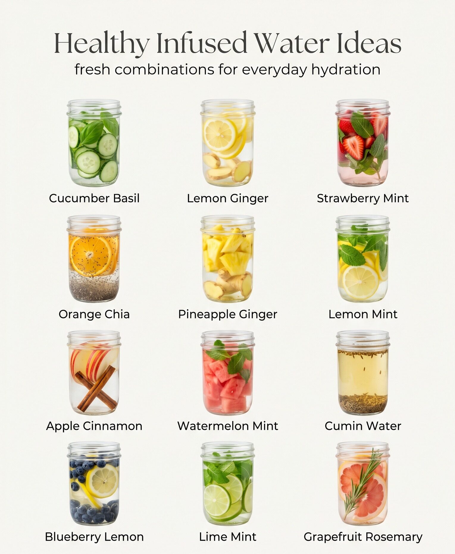 12 Infused Water Recipes for Hydration, Digestion & Daily Wellness