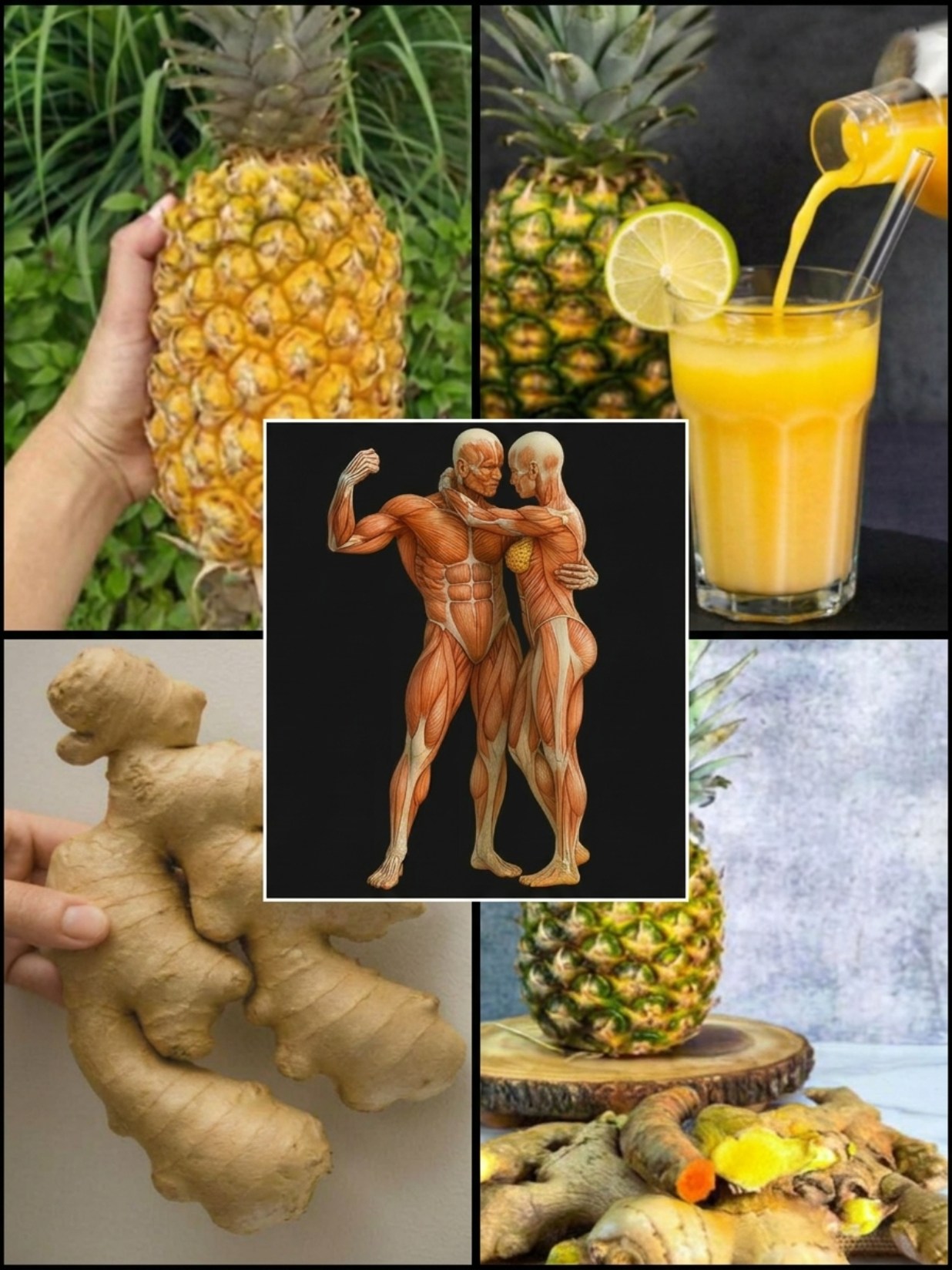 Pineapple and Ginger Drink for Muscle Recovery