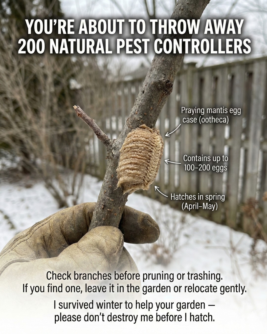 praying mantis egg case