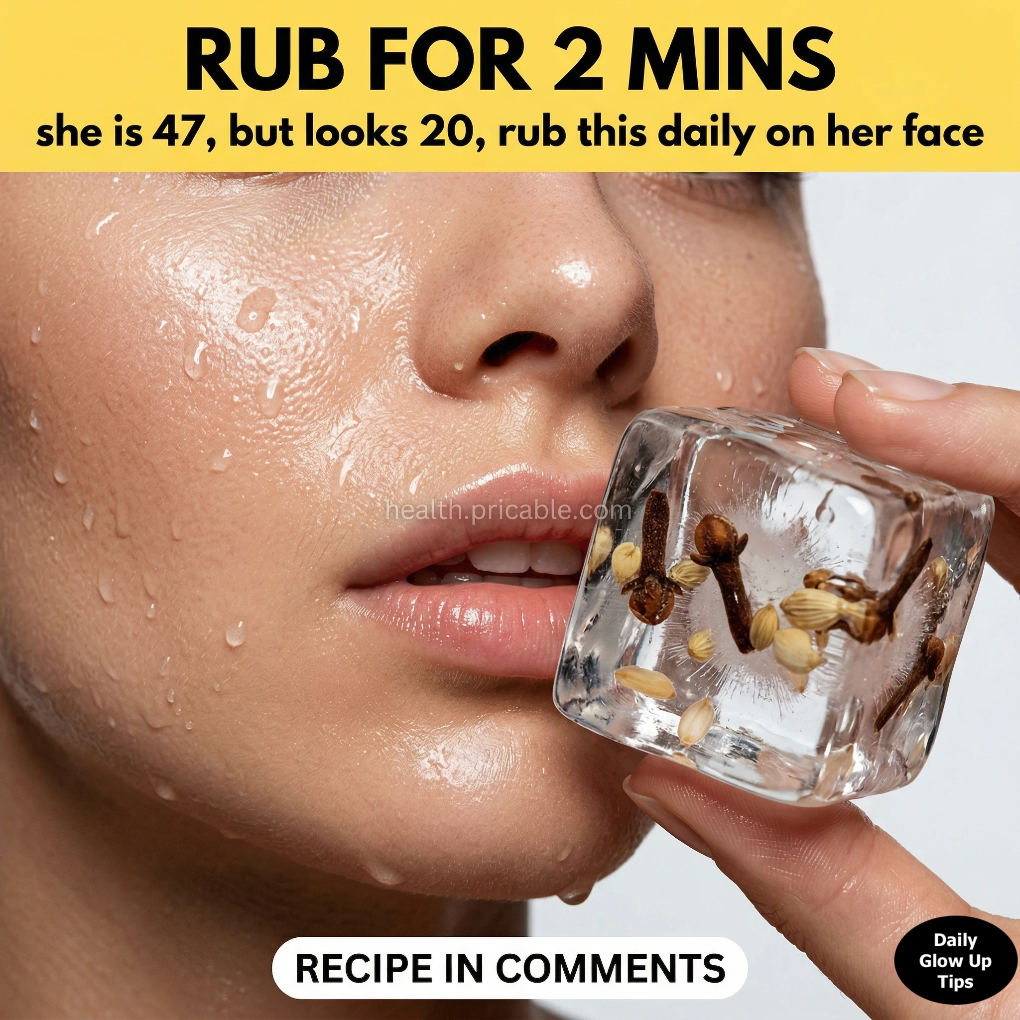 clove ice cube for face