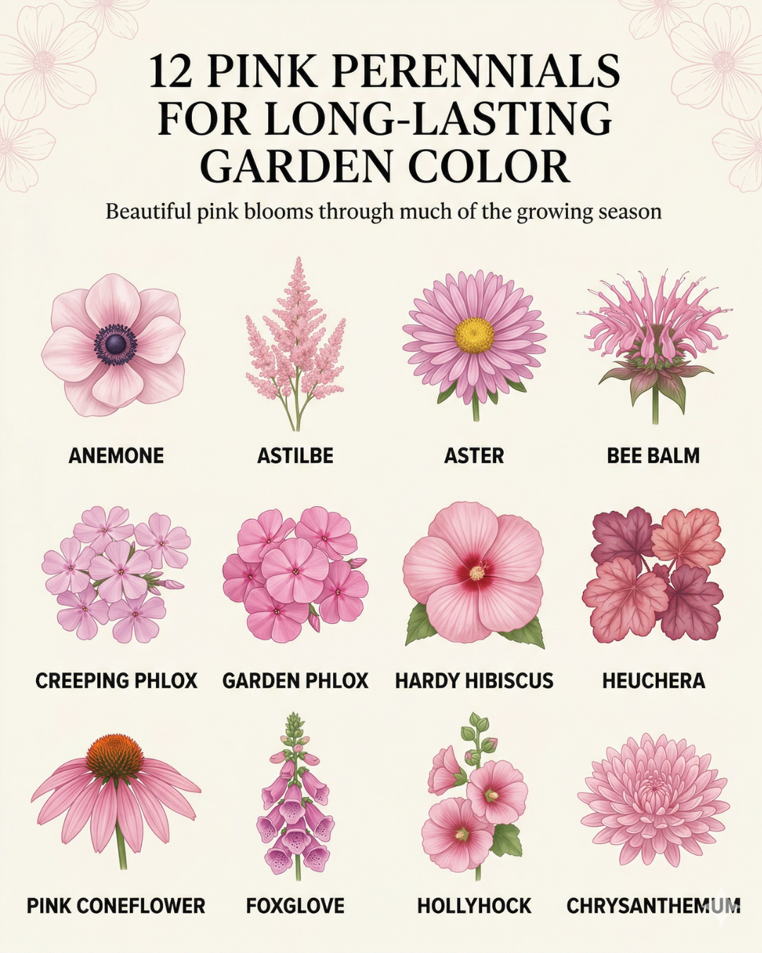 12 Pink Perennials for Long-Lasting Garden Color