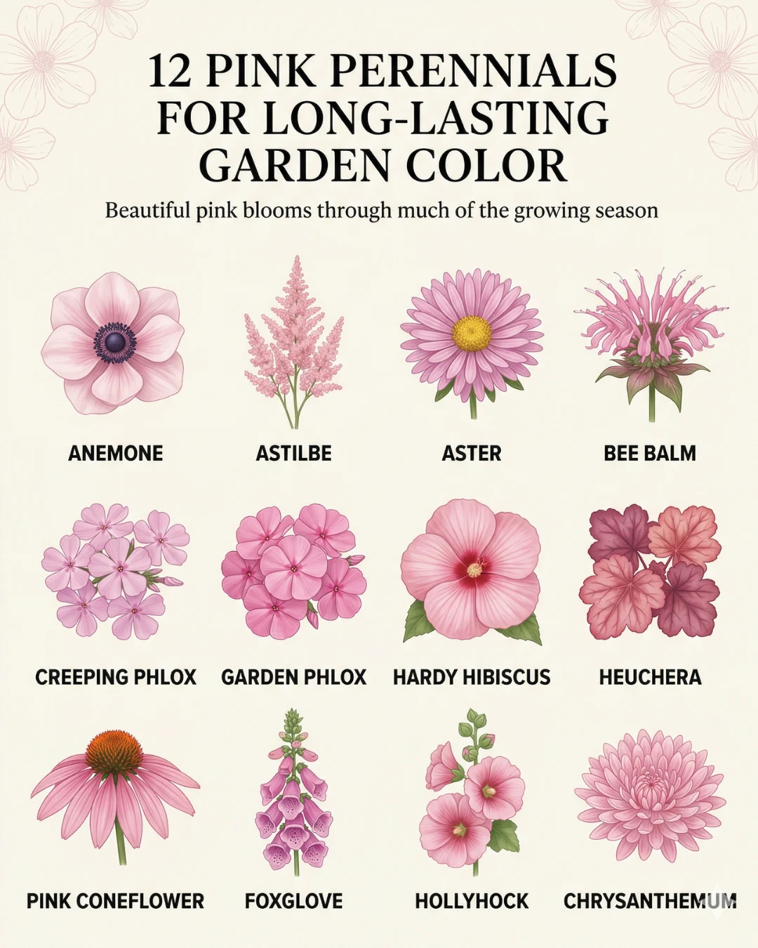 12 Pink Perennials for Long-Lasting Garden Color