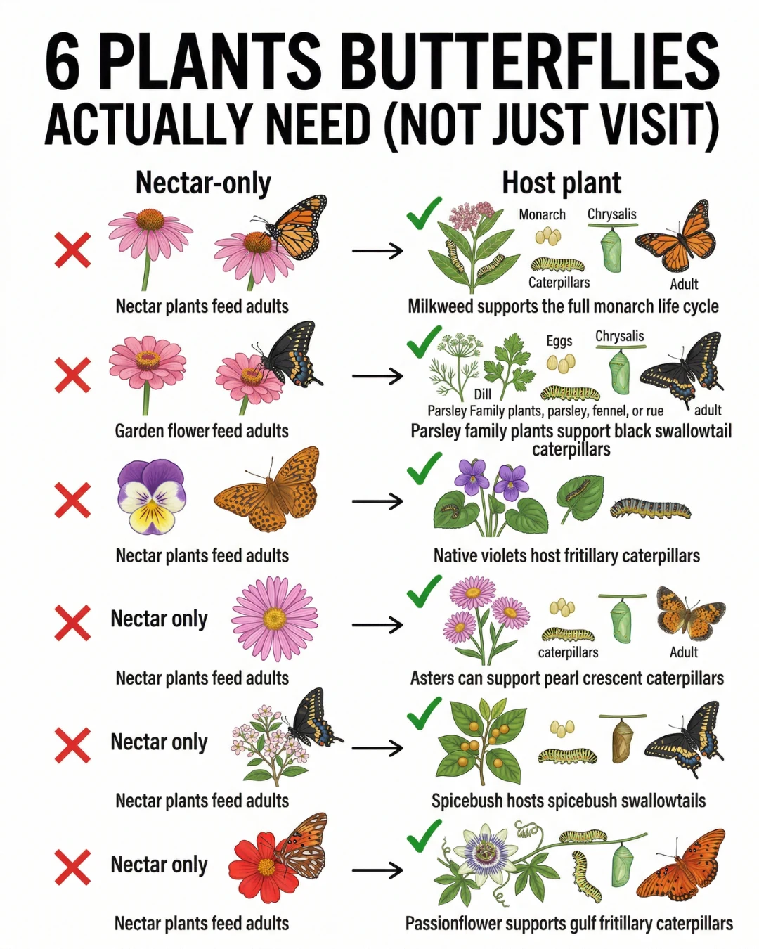 6 Butterfly Host Plants That Truly Support the Full Life Cycle: Go Beyond Nectar and Build a Real Butterfly Garden