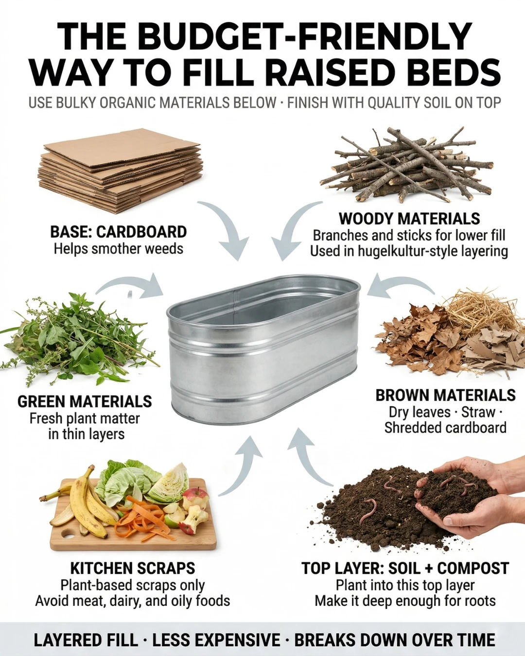 The Budget Friendly Way to Fill Raised Beds: