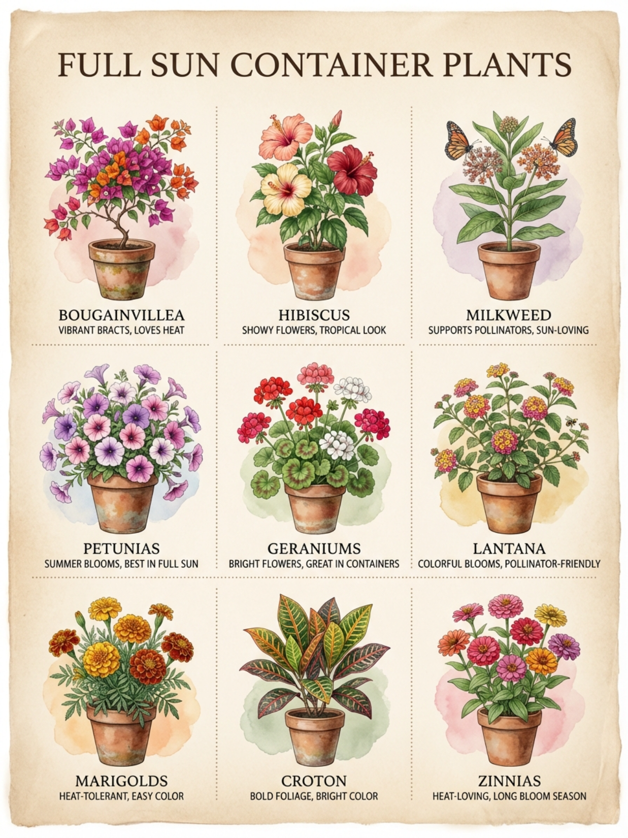 Full Sun Container Plants