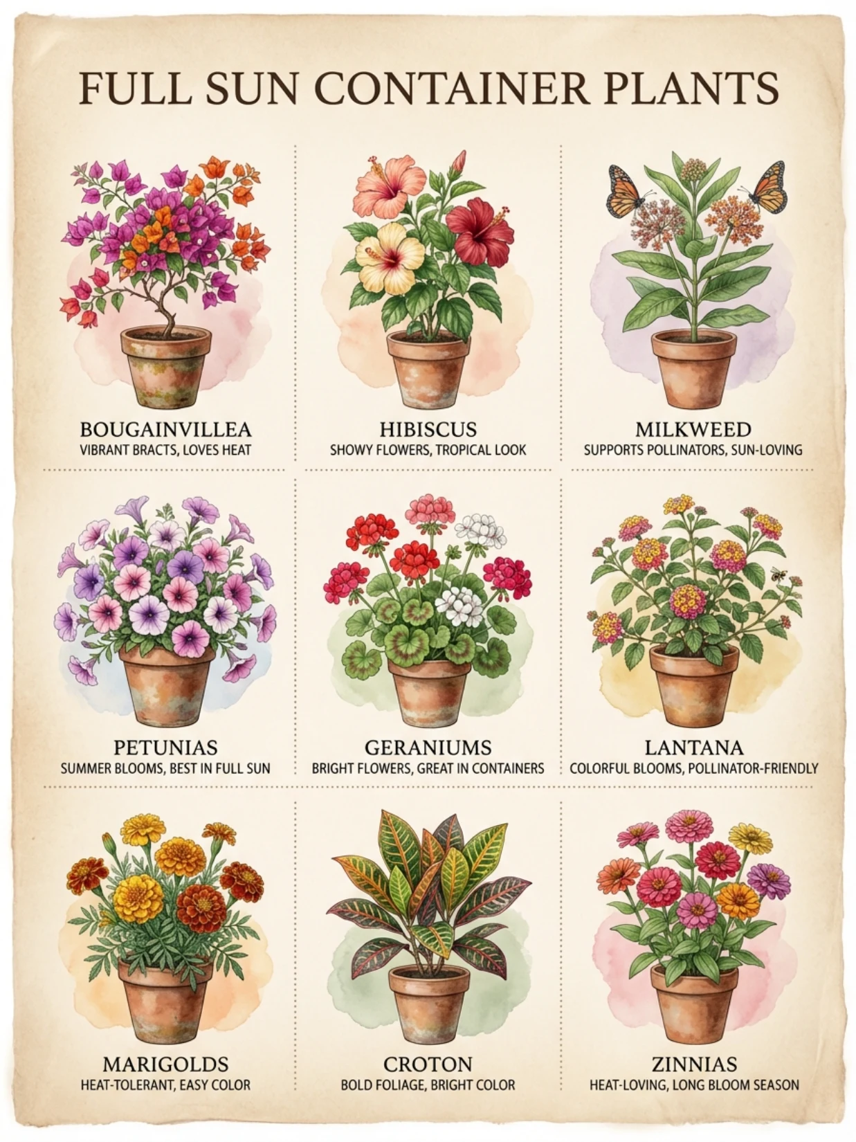 Full Sun Container Plants
