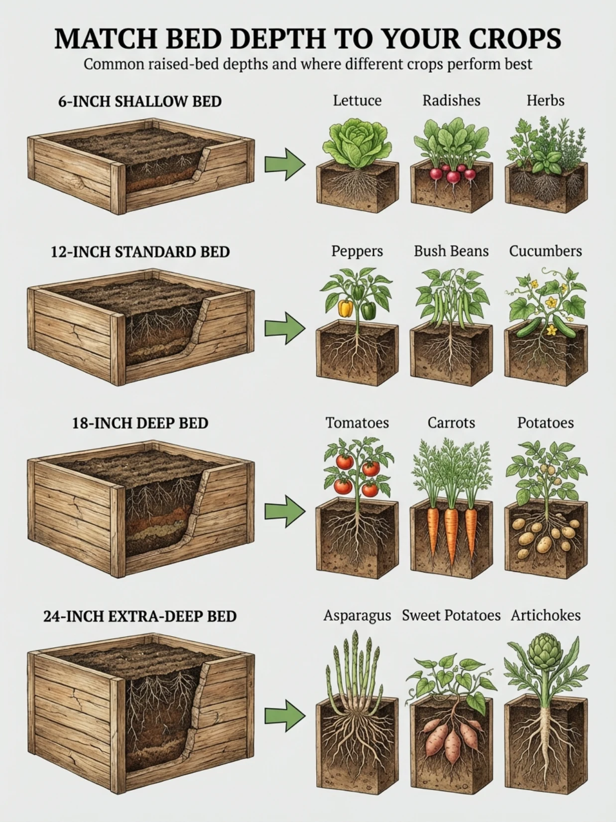 Raised Bed Depth Guide