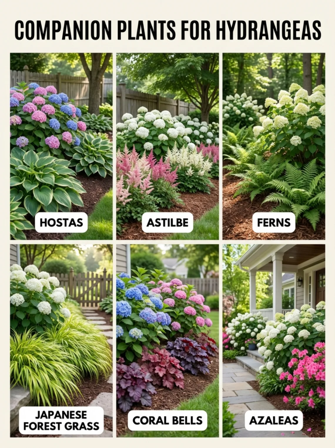 6 Companion Plants for Hydrangeas