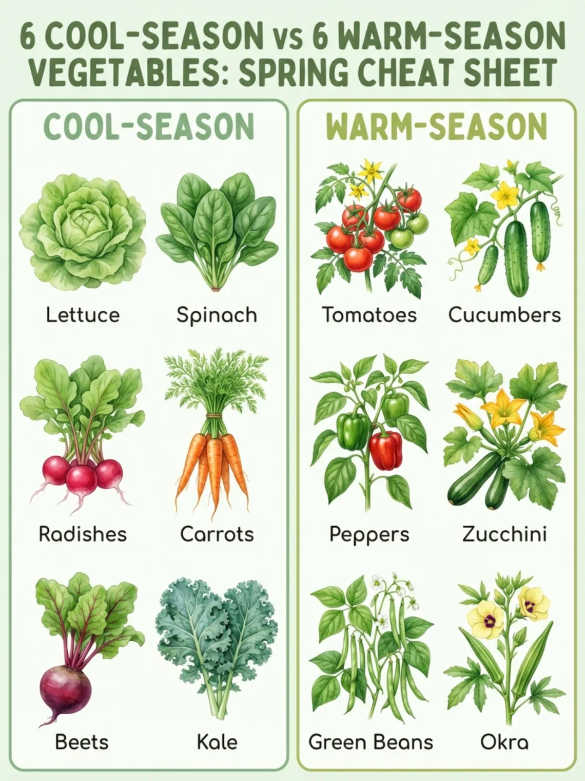 Cool-Season vs Warm-Season Vegetables