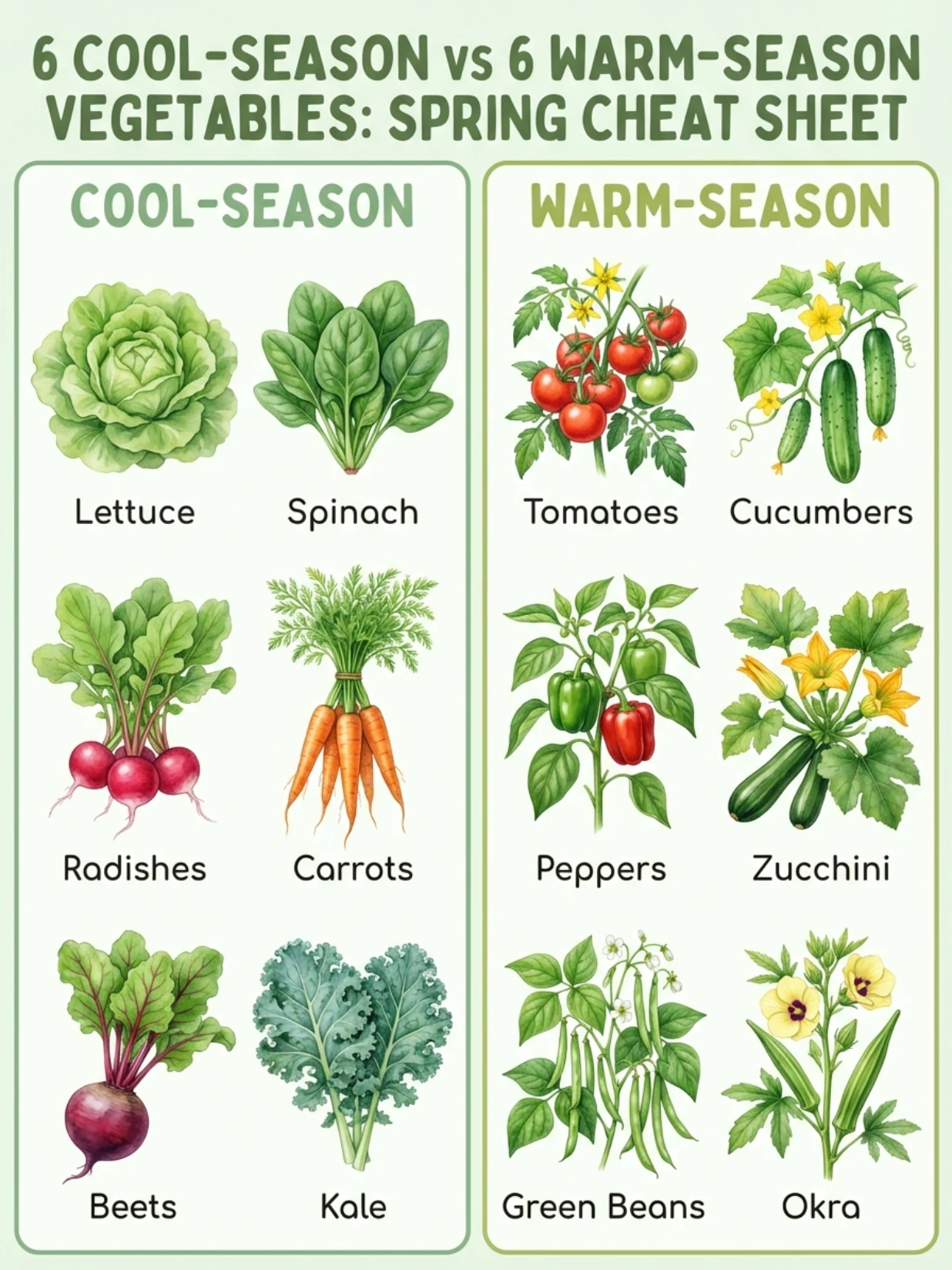 Cool-Season vs Warm-Season Vegetables
