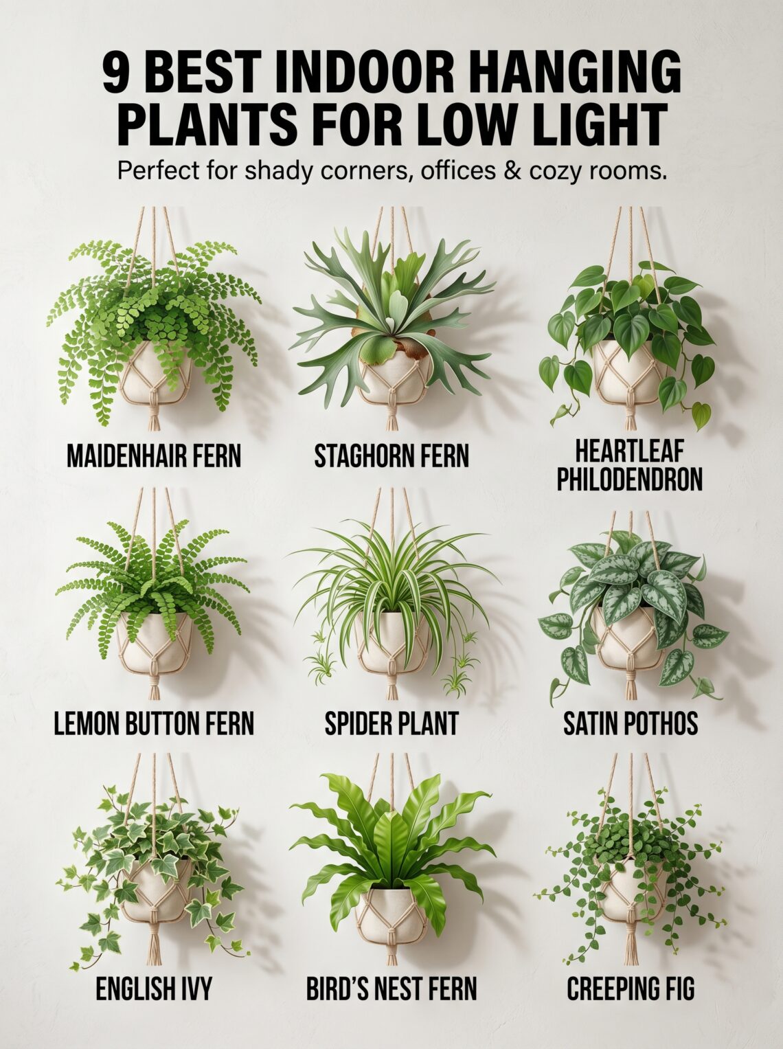 9 Best Indoor Hanging Plants for Low Light: Easy Houseplants That Thrive in Dim Rooms and Cozy Corners