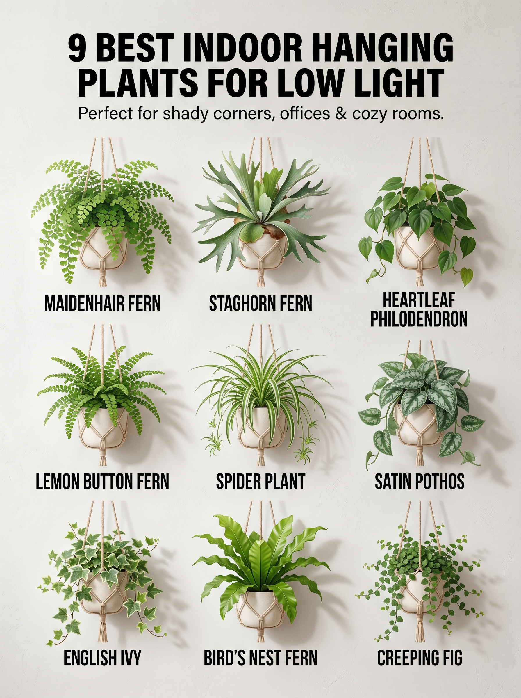 9 Best Indoor Hanging Plants for Low Light: Easy Houseplants That Thrive in Dim Rooms and Cozy Corners