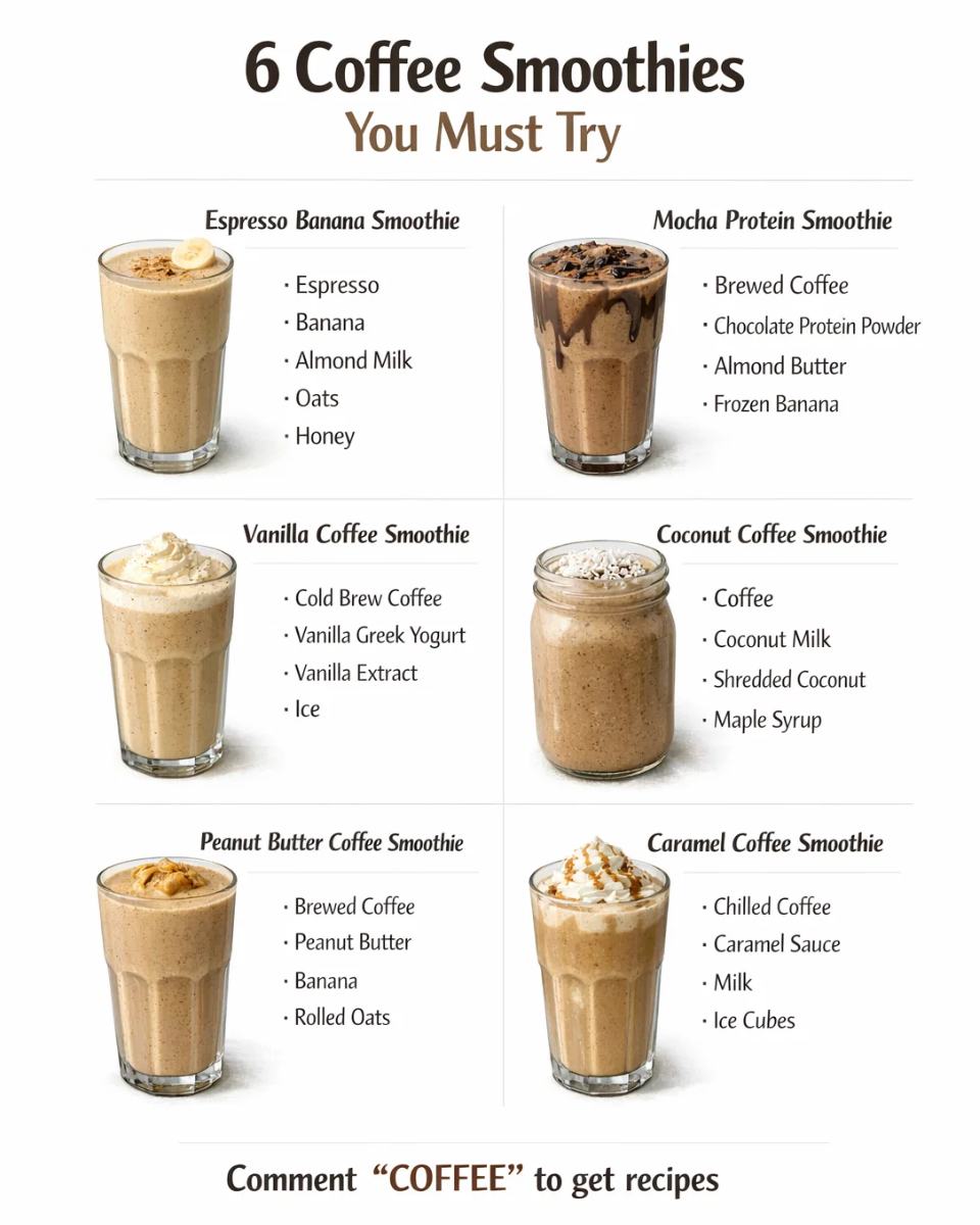 6 Coffee Smoothie Recipes You Must Try (Creamy, Energizing & Easy)