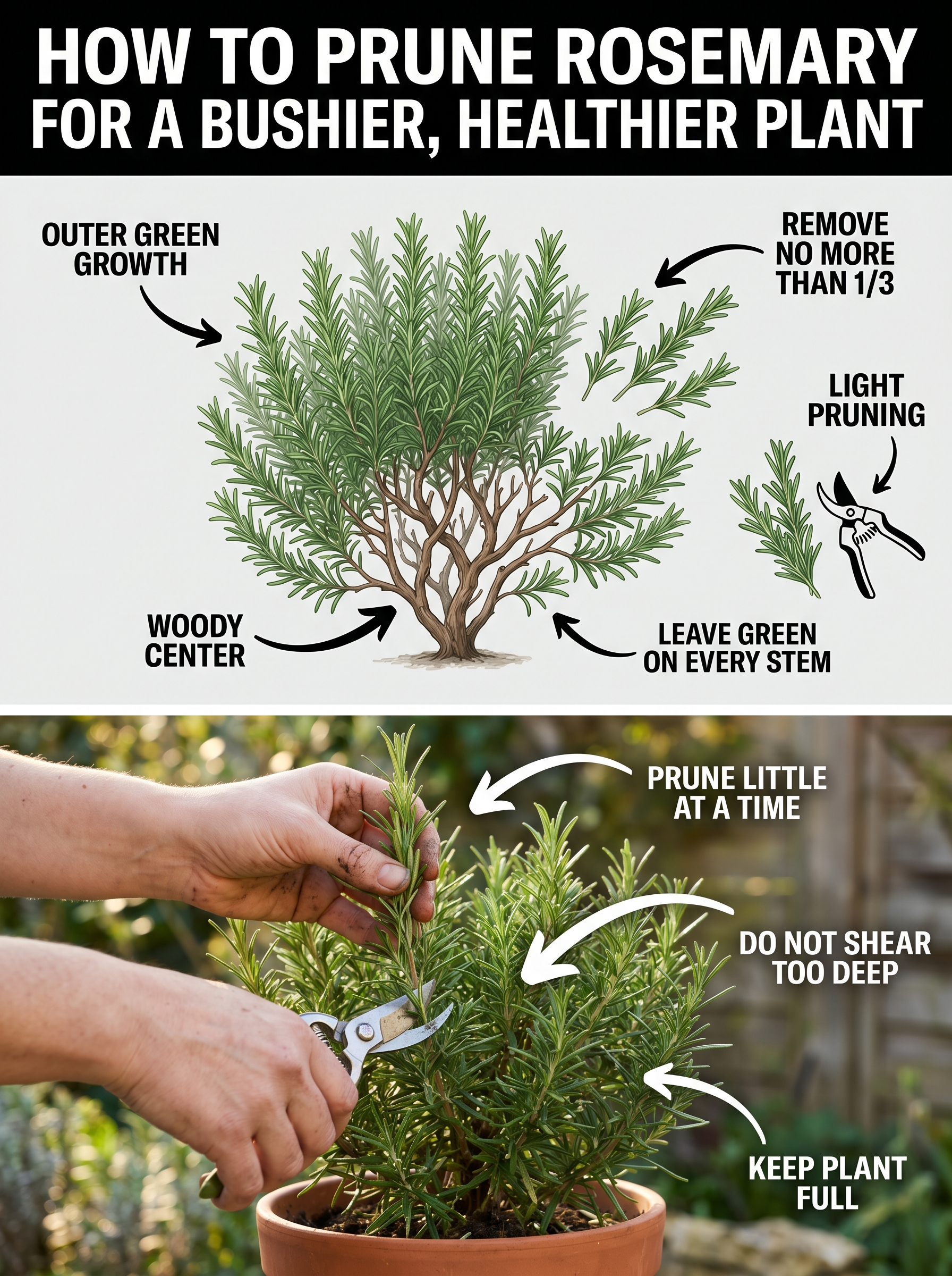 How to Prune Rosemary for a Bushier, Healthier Plant
