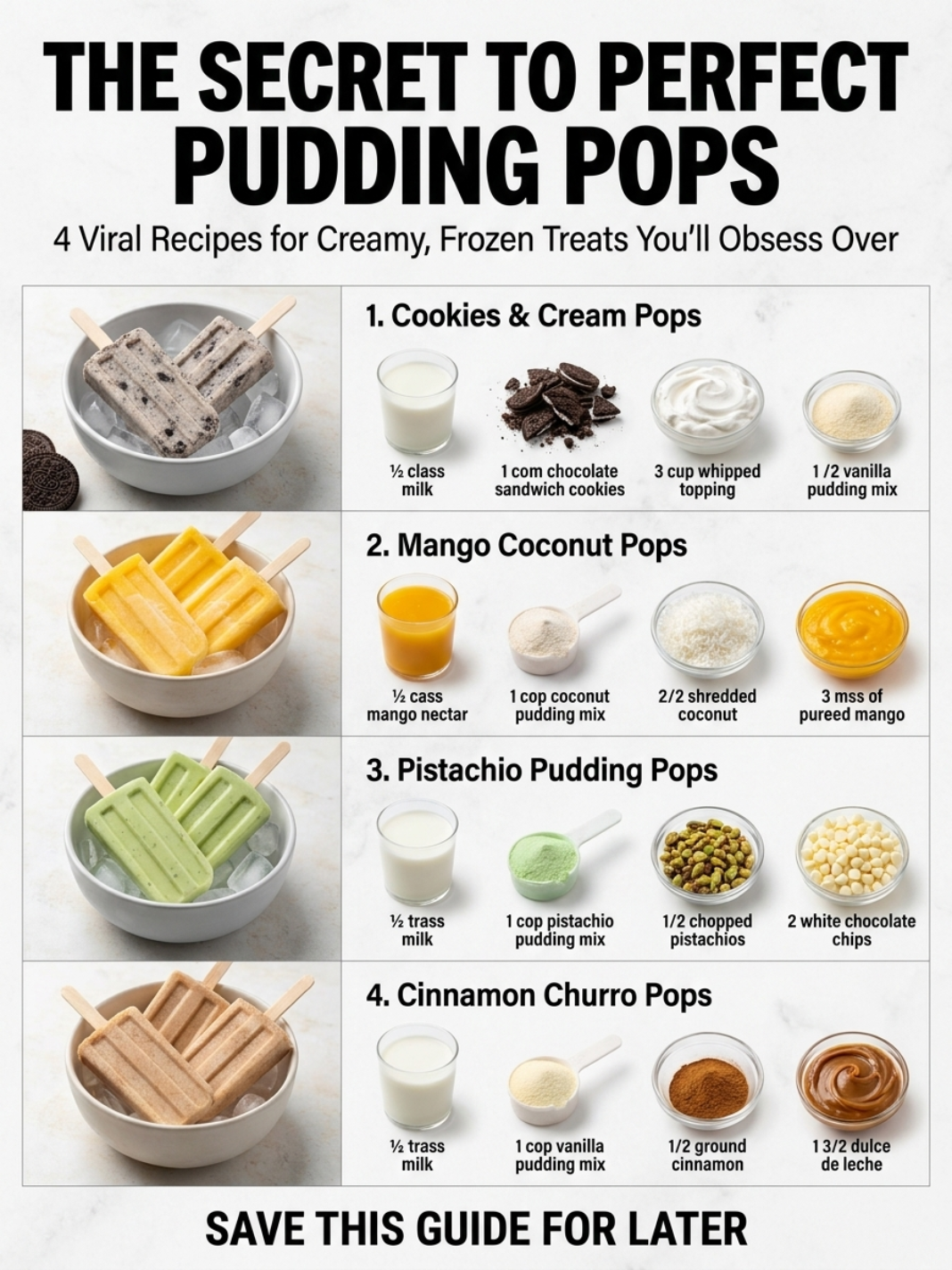 A close-up Pinterest-friendly image of creamy cookies and cream pudding pops with crushed dark cookies visible perhaps a