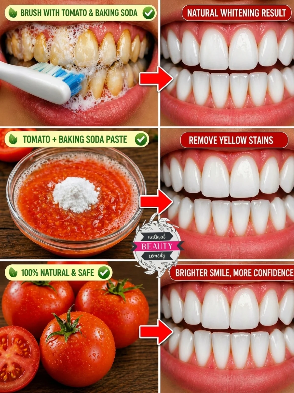 Tomato and Baking Soda for Teeth Whitening