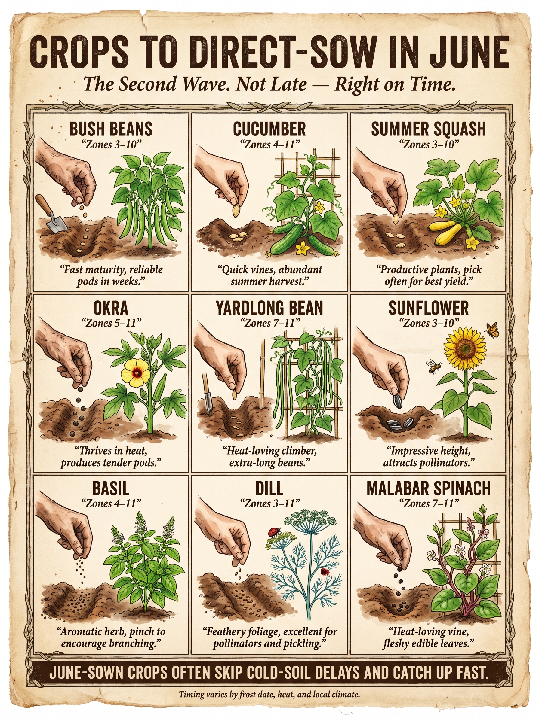 Crops to Direct-Sow in June: 9 Fast, Productive Plants That Thrive When Summer Soil Is Warm