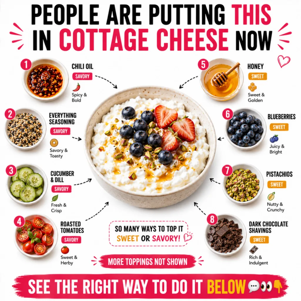 A beautiful Pinterest-friendly bowl of cottage cheese generously topped with fresh blueberries sliced strawberries a dri