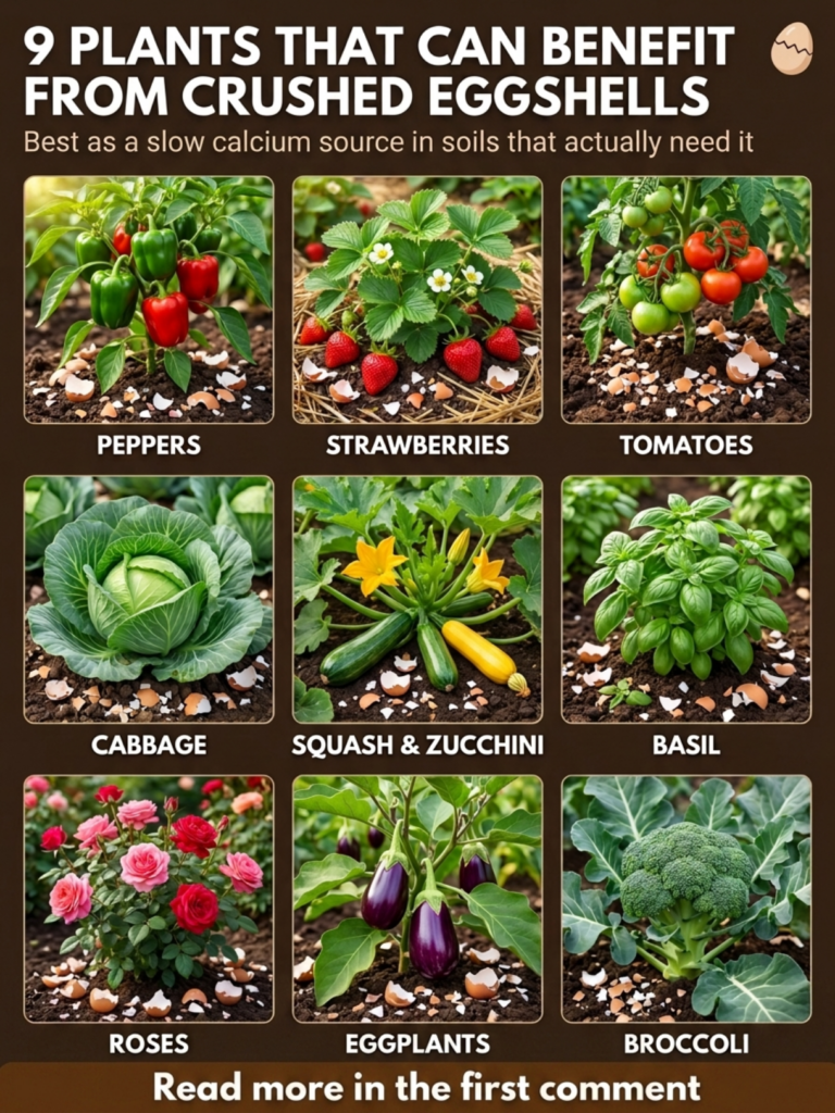 Nine different garden plants Peppers Strawberries Tomatoes Cabbage Squash Zucchini Basil Roses Eggplants Broccoli with c