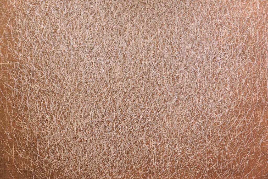 An illustration of collagen fibers intertwined in skin layers depicting skin firmness and elasticity