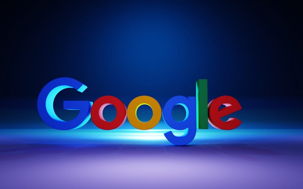 A quiz graphic showing four slightly different versions of the Google logo A B C D and a question asking Can You Spot th