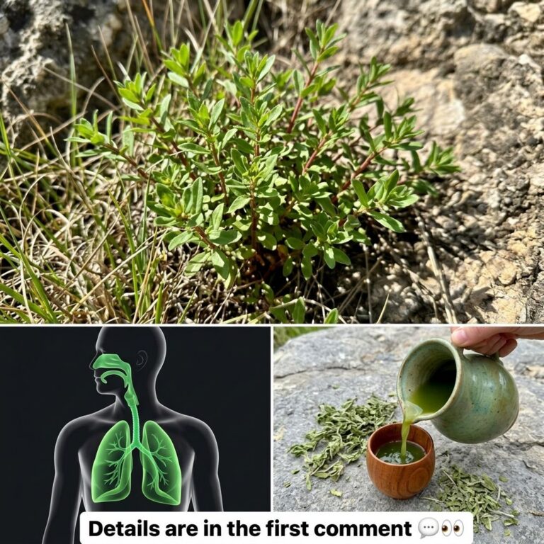 A dynamic collage showing an Indian Borage plant with reddish stems a glowing green diagram of the human respiratory sys