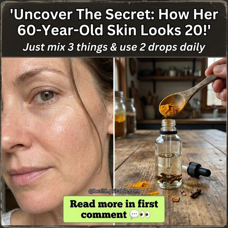 A split image showing a woman s radiant skin with fine lines on one side and on the other a clear glass dropper bottle d