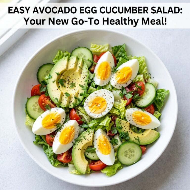 A brightly lit overhead shot of a vibrant avocado egg and cucumber salad in a white bowl It features avocado slices halv