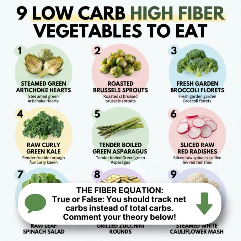 A vibrant flat lay of various low-carb high-fiber vegetables like artichokes Brussels sprouts broccoli and kale arranged