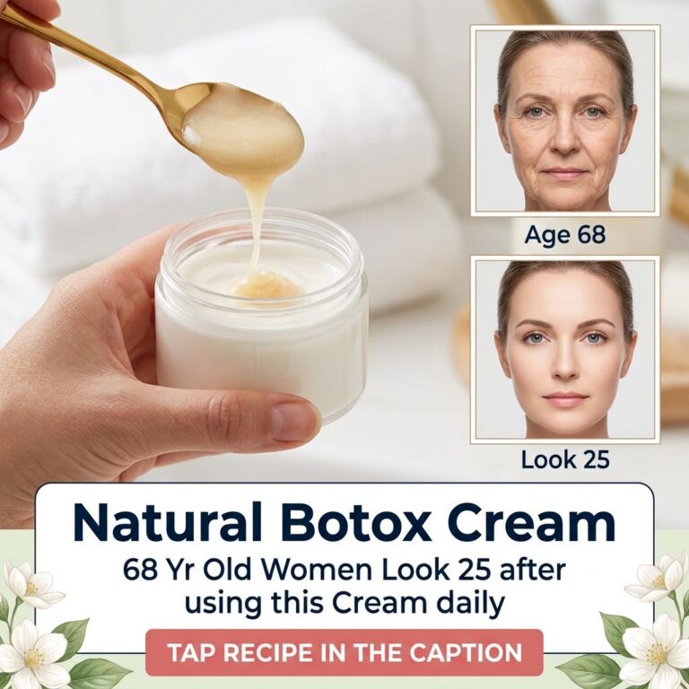 A split image showing a before and after transformation of a woman s face with wrinkles visible in the before section an