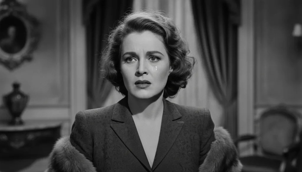 A real film still featuring Joan Crawford from a classic Hollywood movie embodying her powerful screen presence
