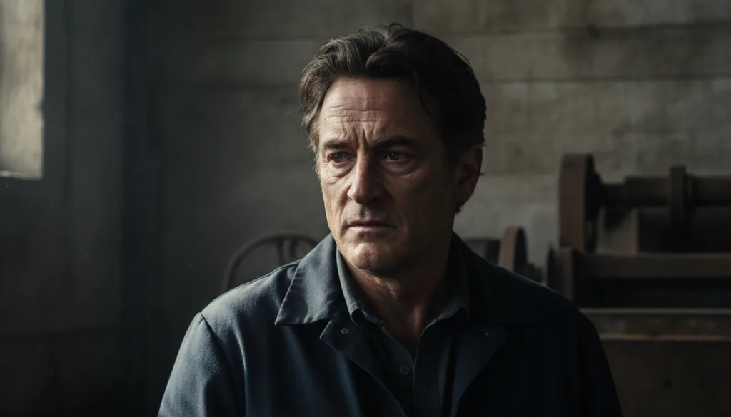 Sean Penn in a serious intense role from one of his award-winning films such as Mystic River or Milk