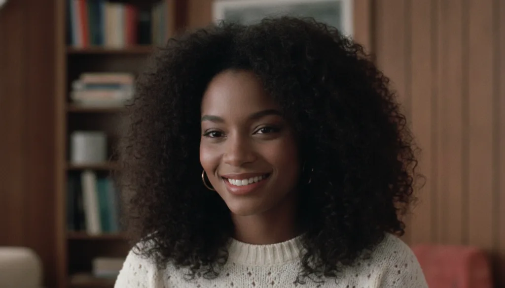 Nia Long in a classic film from the 1990s portraying a character with her signature curly hair and warm expression