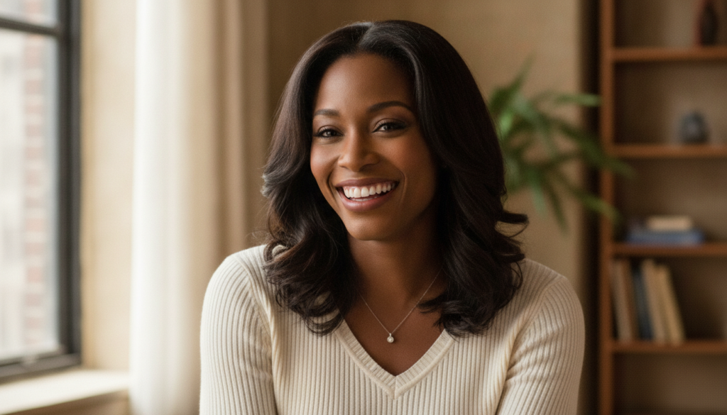 Promotional image of Nia Long from The Best Man movie smiling brightly