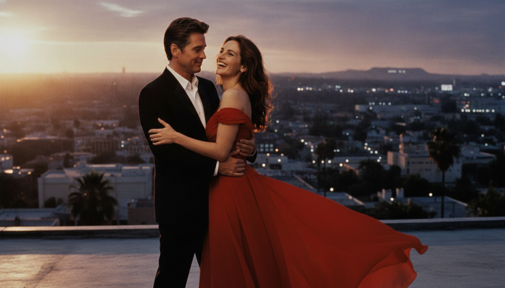 A real movie poster for Pretty Woman featuring Julia Roberts and Richard Gere