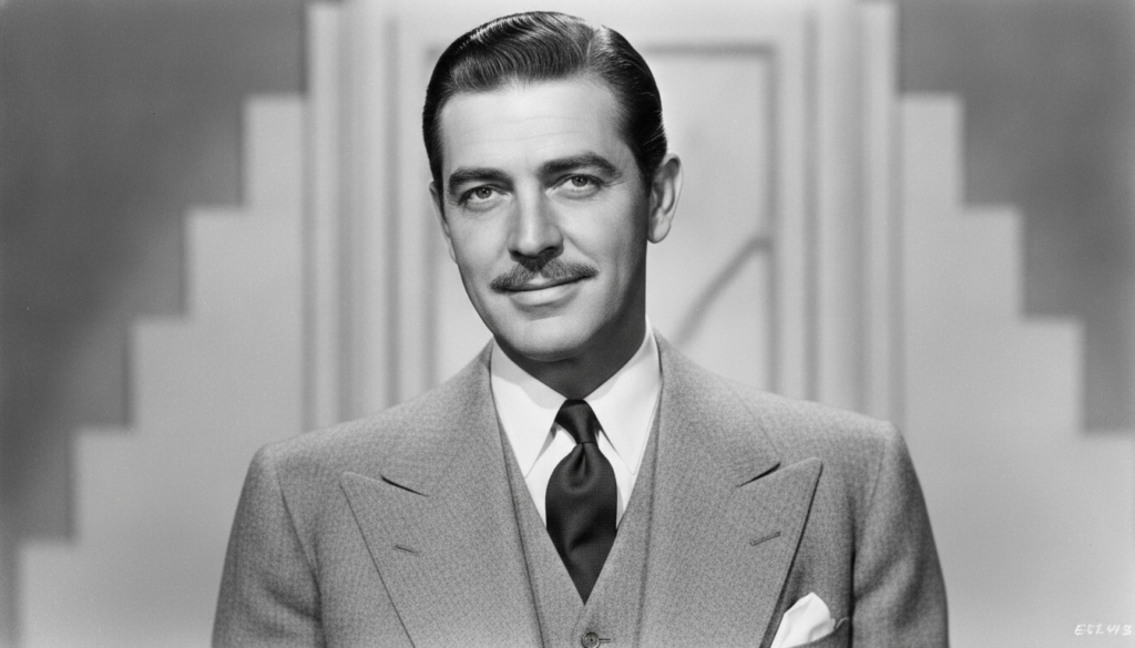 Real black and white publicity photo of Clark Gable from the 1930s or 1940s looking suave